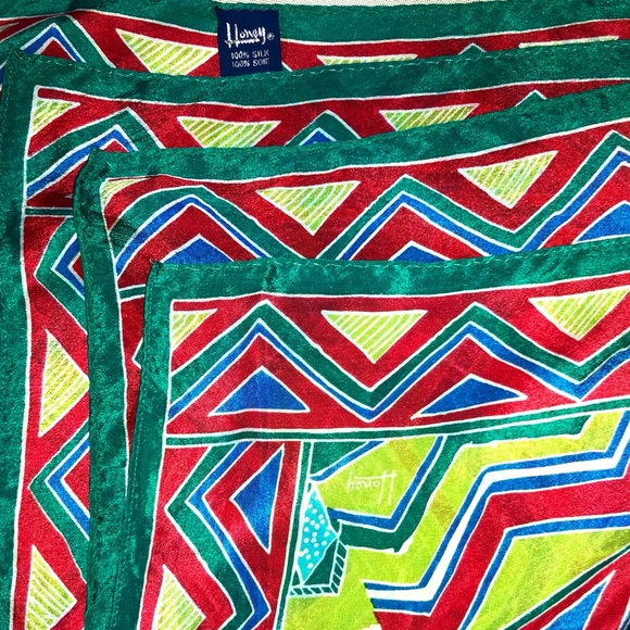 Honey Vintage Silk Scarf - Picture 8 of 11